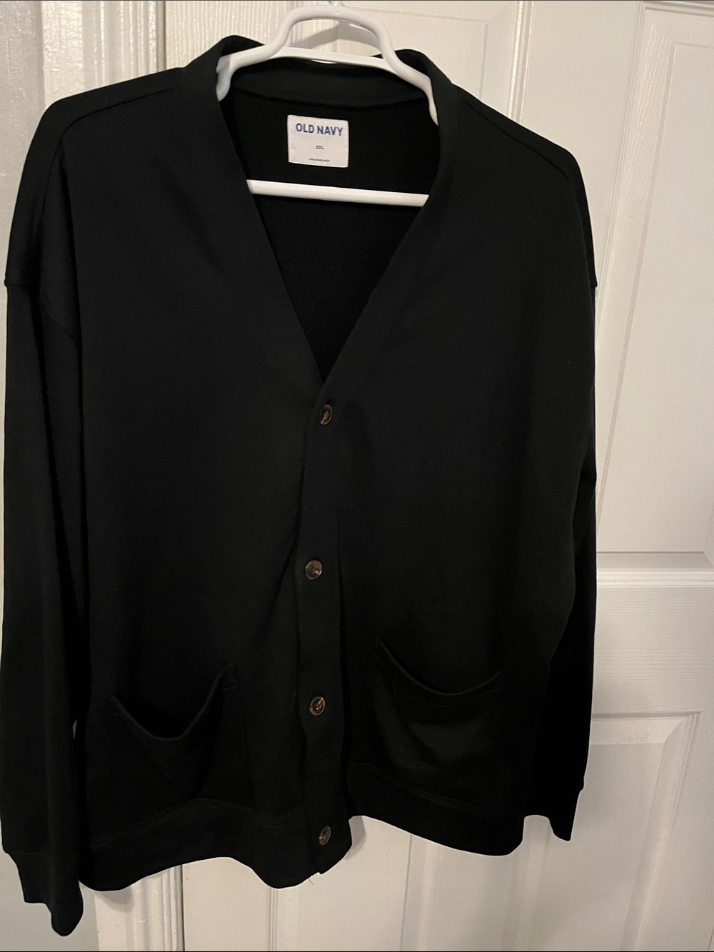 Old Navy Black V-Neck Button Pocket Cardigan - Picture 3 of 5